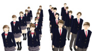 【MMDモデル配布】WEP式エキストラ全員学生パック（単体モデル版）