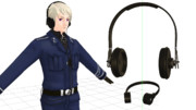 【MMD】ミリタリーヘッドフォン・マイクセット Ver.1.1【アクセサリ配布】
