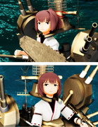 その日、見上げた空には…＜伊勢・日向＞【MMD艦これ】