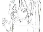 ちびさんを線画風にしてみました。