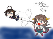 比叡「時雨弾撃ちます！当たってぇ！」