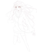 線画です( *´∀`)