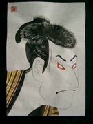 模写 写楽 墨と筆で書きました。