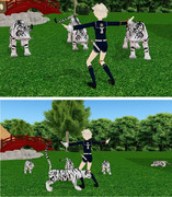 【MMD刀剣乱舞】五虎退君はジュラ〇ックワ〇ルドを観に行ったようです