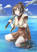 狙い定める伊勢