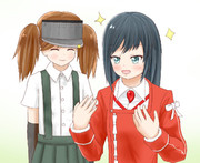 朝潮と龍驤の服を交換させてみた