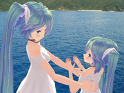 ミクさんと、ちびさんを南の島へ連れて行きますよ。（２０１５）5慶良間諸島海域に入りました。