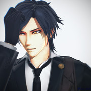 髪が上手くまとまらなくてカッコ悪くてイライラしている光忠