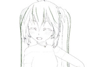 ちびミクさんにハイファイレイバーを踊ってもらいました。（線画風）を投稿しました。