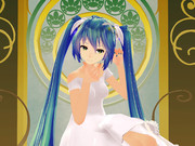 ミクさんミュシャ風アップです。