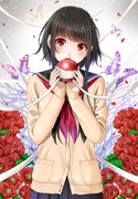 リンゴ一緒に食べような ニコニコ静画 イラスト