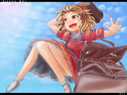 秋静葉と秋空と