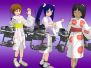 【MMD艦これ】名取/長良/五十鈴 浴衣【モデル配布】