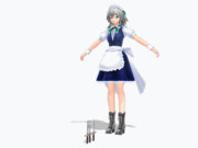 ナイフの上を歩くのに挑戦したが駄目だった咲夜さん