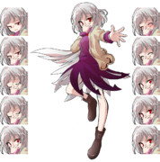 バトルっぽいサグメさん立ち絵 表情差分