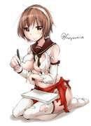 入渠ドックが詰まっているので中破状態のまま秘書艦の仕事をさせられる名取さん