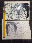 彫ってみた ささみさん かがみ