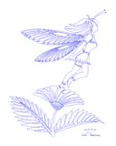 One line drawing with Bezier^2 in mono color