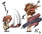 雷ちゃんが団扇の使い方を覚えたようです。