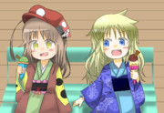 支援絵 セガ子と任天ちゃん