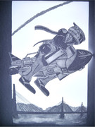 照らし切り絵 ウインドライダー