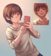 不器用な笑顔 ニコニコ静画 イラスト