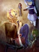 髪を使って人形を操るアリス