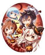 十六駆でハロウィン絵