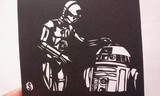 切り絵 R2-D2＆C-3PO