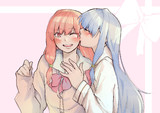 葵は茜のほっぺにキスをする