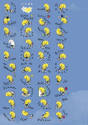 LINEスタンプ LINE STICKER Um und um rollte, "Gururu"