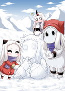 ほっぽとむっぽ雪遊び