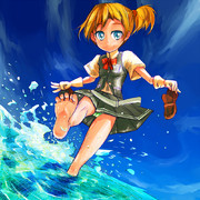 波打ち際の舞風さん