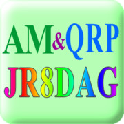 JR8DAGのAM ＆ QRP ホームページロゴ(正方形)