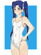 千早 白スクール水着