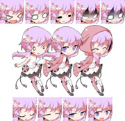 デフォルメ結月ゆかり「穏」立ち絵 表情差分