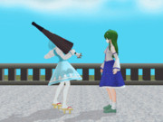 【格ゲー風MMD】小傘の投げ
