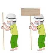 学生運動に参加する無職くん