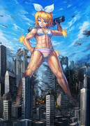 都市を突きぬけていたリンちゃん