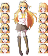 弦巻マキ立ち絵（制服） 表情差分