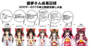 2009~2015版 霊夢さんの黒歴史比較
