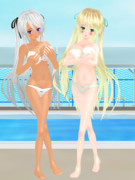 【ＭＭＤオリキャラ紹介】カスタム少女 水着のモデル静画の差分