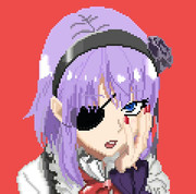 眼帯を着けたほたるちゃん。のドット絵(о´∀`о)