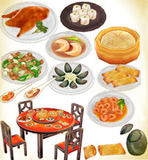 中華料理 ニコニコ静画 イラスト