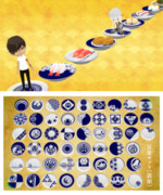 白と藍の豆皿セット（日本号・髭切・膝丸追加）