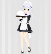 【MMDモデル配布】メイド服香風智乃