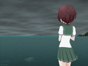 今でも、睦月ちゃんは 時々何も無いの海を見つつぼーっとしてた。