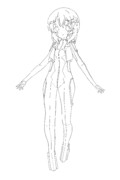 ココア（シナジェティックスーツVer.）線画