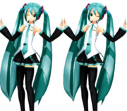 手をつないで…分身！？