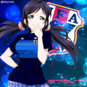 東條希×サッカー日本代表